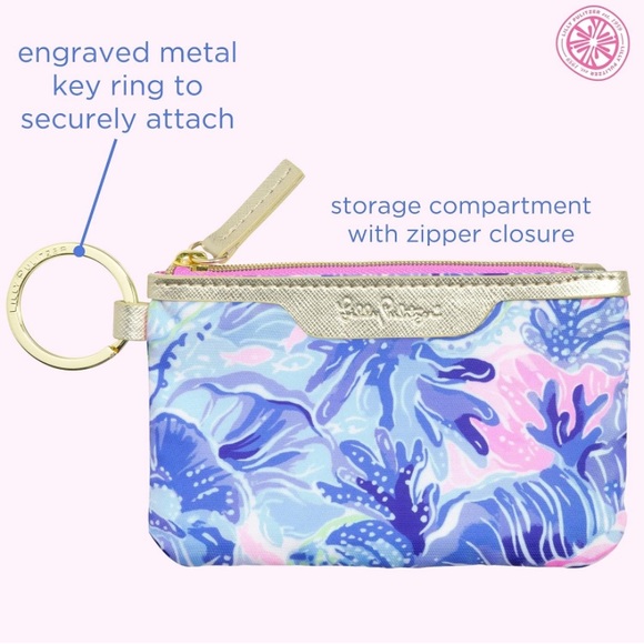 Lilly Pulitzer ID Holder Wallet Keychain- “Shade Seekers” - Picture 2 of 9